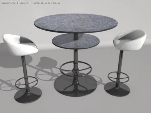 바 세트 1 3D 모델