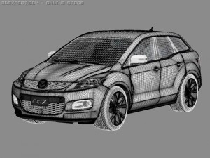 mazda cx7 Modello 3D