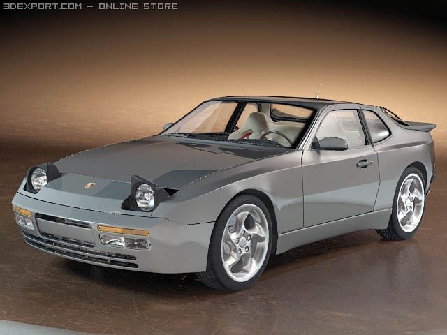 porsche 924 944 951 3D Model .c4d .max .obj .3ds .fbx .stl .blend 