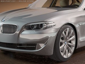 bmw 5 f10 2010 3D Model