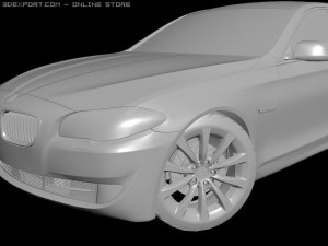 bmw 5 f10 2010 3D Model
