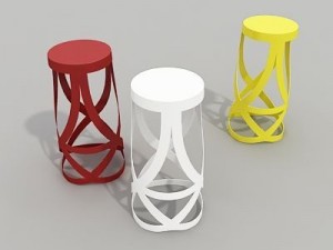 ribbon stool 3D Model