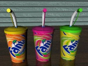 cups of fanta 3D Model