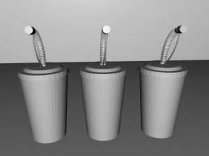 cups of fanta 3D Model