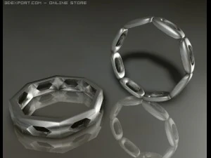 실버 반지 3D 모델