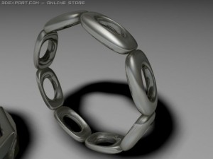silver rings 3D Modell