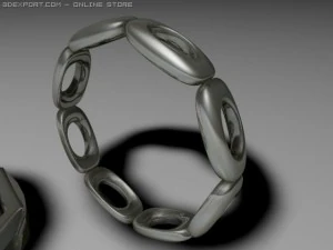 silver rings 3D Model