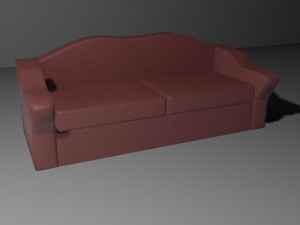 leather sofa Model 3D