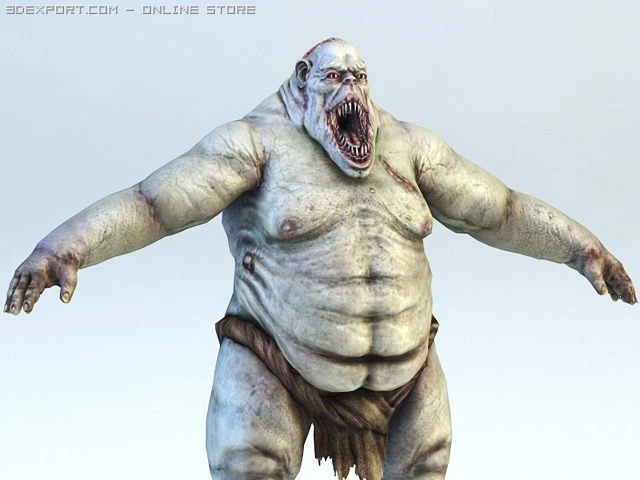 green ogre 3D Model .c4d .max .obj .3ds .fbx .stl .blend 