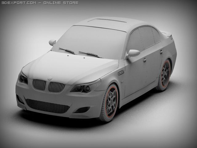 bmw m5 by moslem tavakol 3D Модель .c4d .max .obj .3ds .fbx .stl .blend 