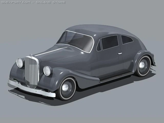 1934 roadster 3D Model .c4d .max .obj .3ds .fbx .stl .blend 