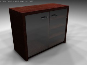 red wood furniture set 3D-Modell