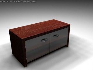 red wood furniture set 3D-Modell