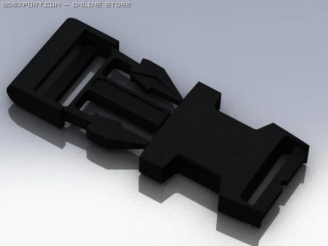 plastic buckle 3D Model .c4d .max .obj .3ds .fbx .stl .blend 