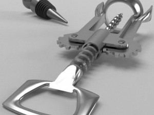 cork screw  bottle stop Modèle 3D