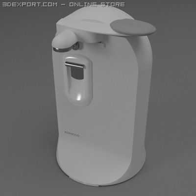 electric can opener 3D Model .c4d .max .obj .3ds .fbx .stl .blend 