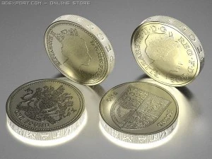 イギリスのコイン 3Dモデル