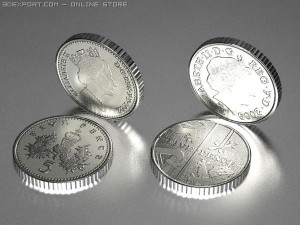british coins Modelo 3D