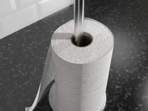kitchen towel and holder 3D Модель