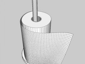 kitchen towel and holder Model 3D