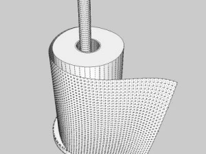 kitchen towel and holder 3D Model