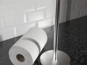 kitchen towel and holder Model 3D