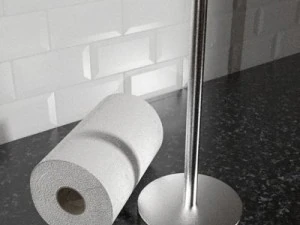 kitchen towel and holder 3D Model