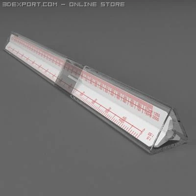 scale rule 3D Model .c4d .max .obj .3ds .fbx .stl .blend 