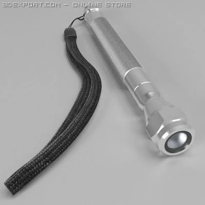 flashlight  torch 3D Model .c4d .max .obj .3ds .fbx .stl .blend 