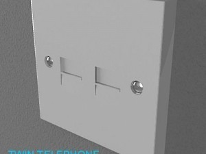 uk switches  sockets pack  white plastic Modelo 3D