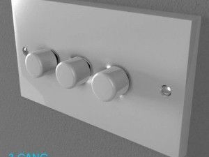 uk switches  sockets pack  white plastic Modelo 3D