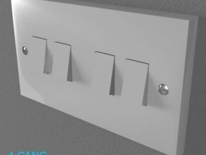 uk switches  sockets pack  white plastic Modelo 3D