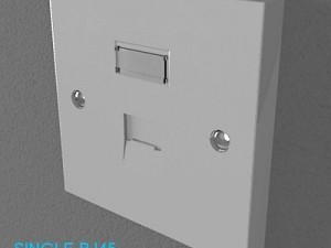 uk switches  sockets pack  white plastic Modelo 3D