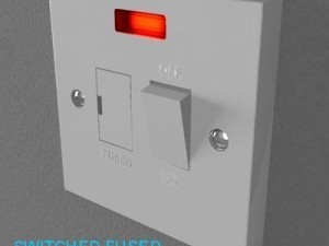 uk switches  sockets pack  white plastic Modelo 3D