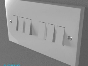 uk switches  sockets pack  white plastic Modelo 3D