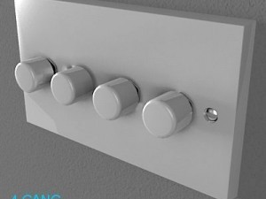 uk switches  sockets pack  white plastic Modelo 3D