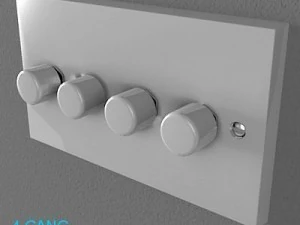 uk switches  sockets pack  white plastic 3D Model
