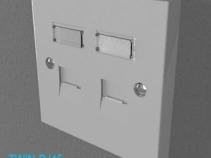 uk switches  sockets pack  white plastic Modelo 3D