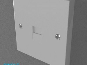 uk switches  sockets pack  white plastic Modelo 3D