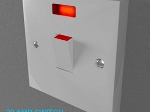 uk switches  sockets pack  white plastic Modelo 3D