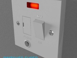 uk switches  sockets pack  white plastic Modelo 3D