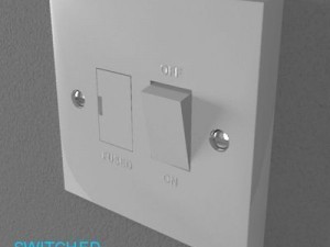 uk switches  sockets pack  white plastic Modelo 3D