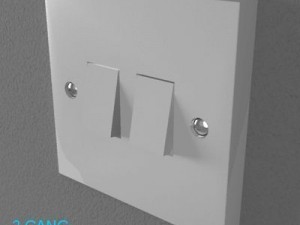 uk switches  sockets pack  white plastic Modelo 3D