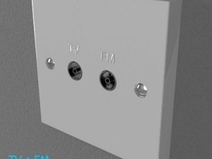 uk switches  sockets pack  white plastic Modelo 3D