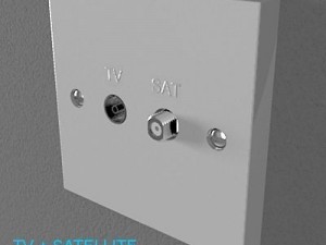 uk switches  sockets pack  white plastic Modelo 3D