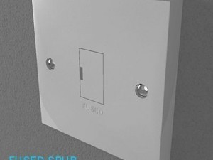 uk switches  sockets pack  white plastic Modelo 3D