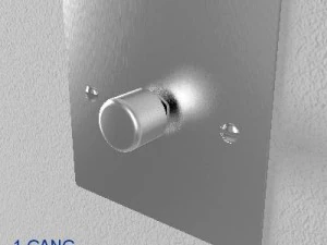 uk electrical switch  sockets pack  flush metal 3D Model