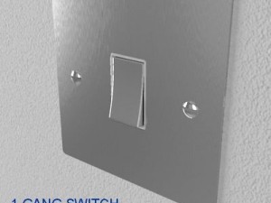 uk electrical switch  sockets pack  flush metal 3D मॉडल