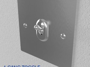 uk electrical switch  sockets pack  flush metal 3D मॉडल