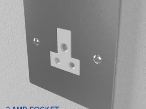 uk electrical switch  sockets pack  flush metal 3D मॉडल